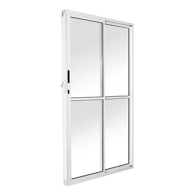 Porta de Correr Alumnio 2 Folhas Esquerda 210x150x8cm Ecosul