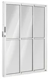 Porta de Correr Alumínio Branco 3 Folhas Esquerda 210x150x11,5cm Ecosul