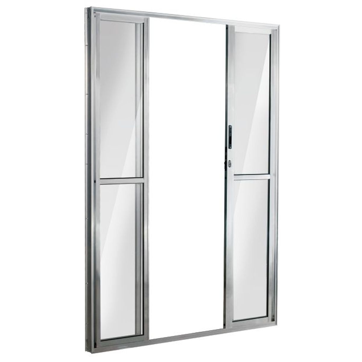 Porta de Correr Alumínio Brilhante 4 Folhas Central 210x200x11,5cm Ecosul, marca Esquadrisul - Foto Principal