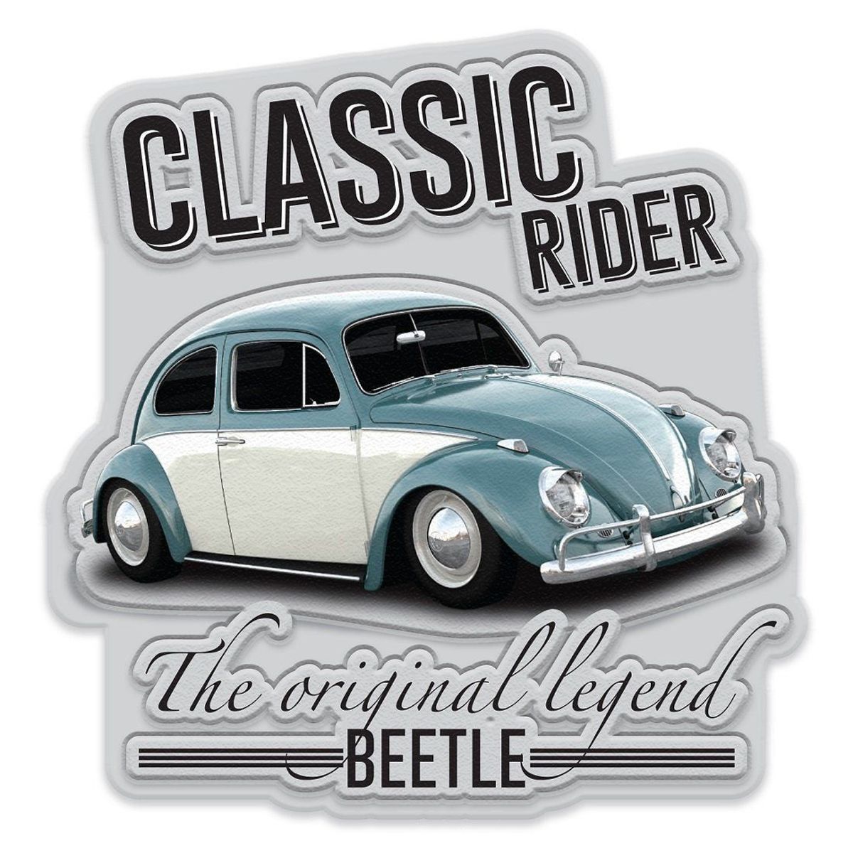 Placa de Alumínio Recortada Fusca Classic Rider 32x29cm Prata, marca Urban - Foto Principal