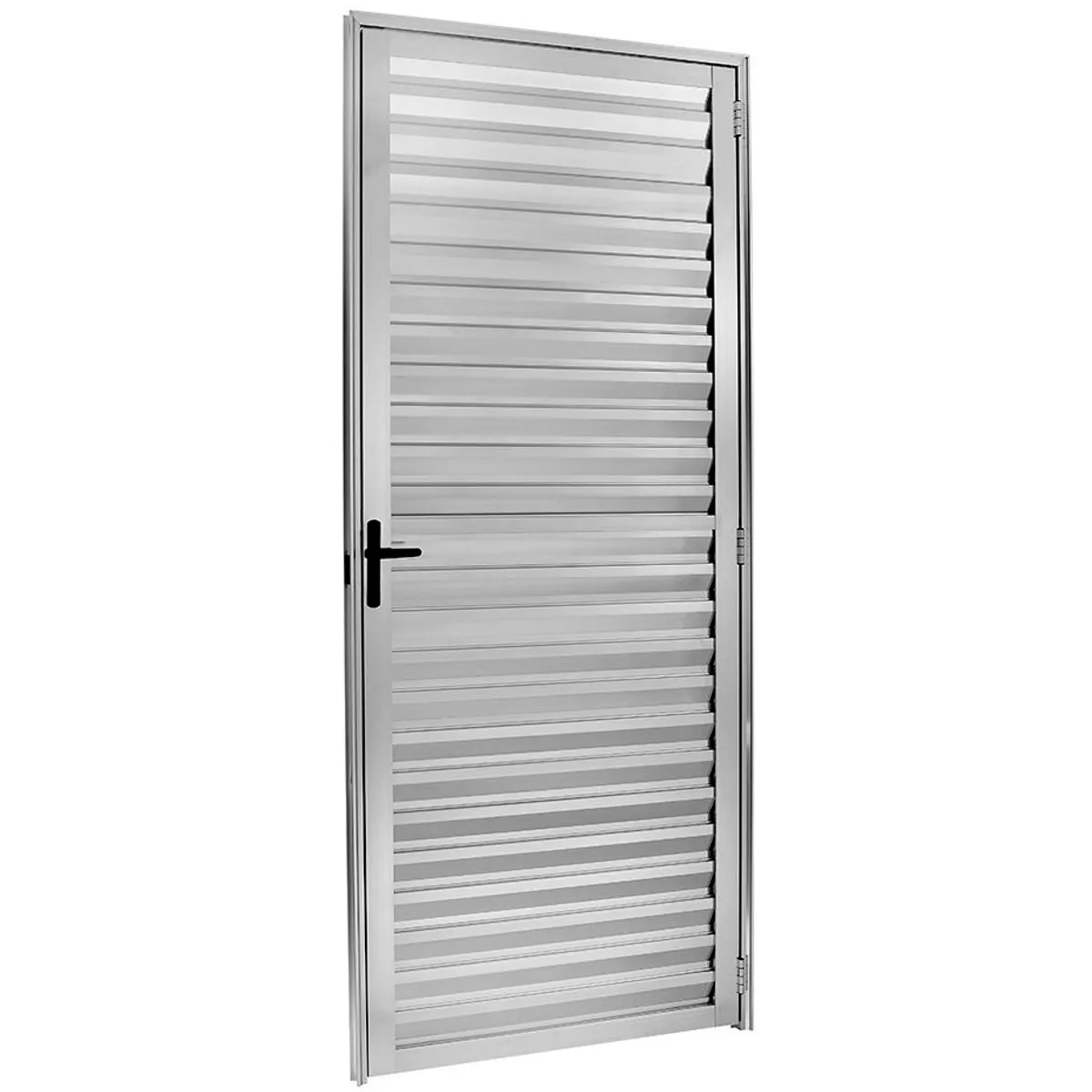 Porta Veneziana Ventilada Alumínio Brilhante Esquerda 210x60x5cm Ecosul, marca Esquadrisul - Foto Principal