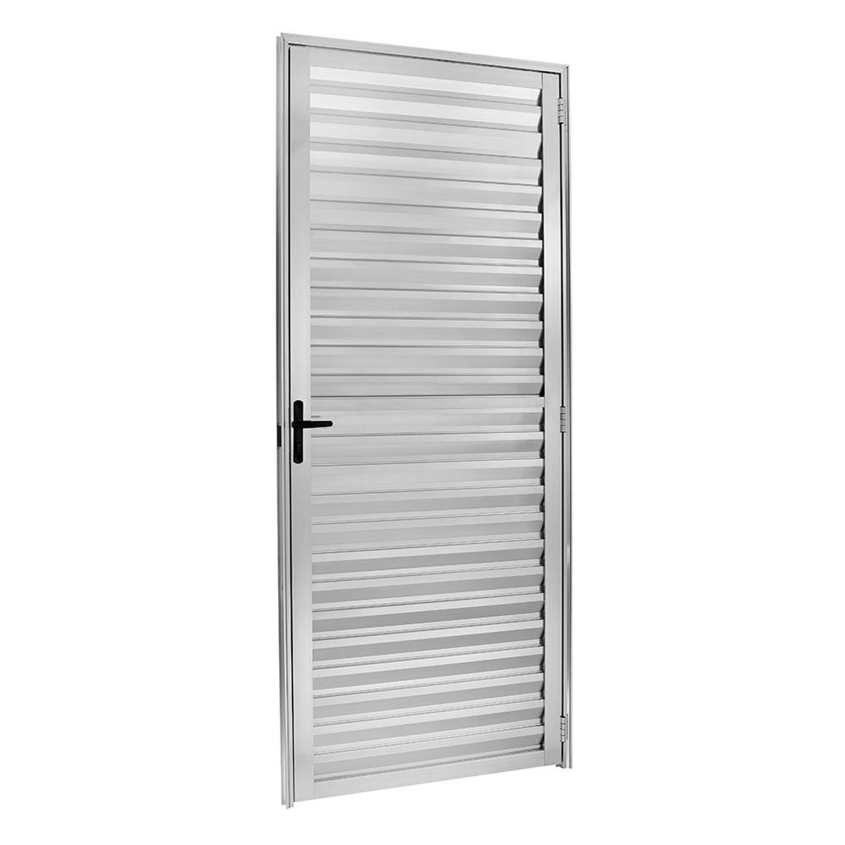 Porta Veneziana Ventilada Alumínio Brilhante Esquerda 210x80x5cm Ecosul, marca Esquadrisul - Foto Principal