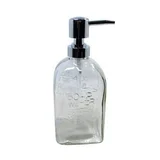 Porta Sabonete Liquido Vidro Soap Water Transparente 490ml 7