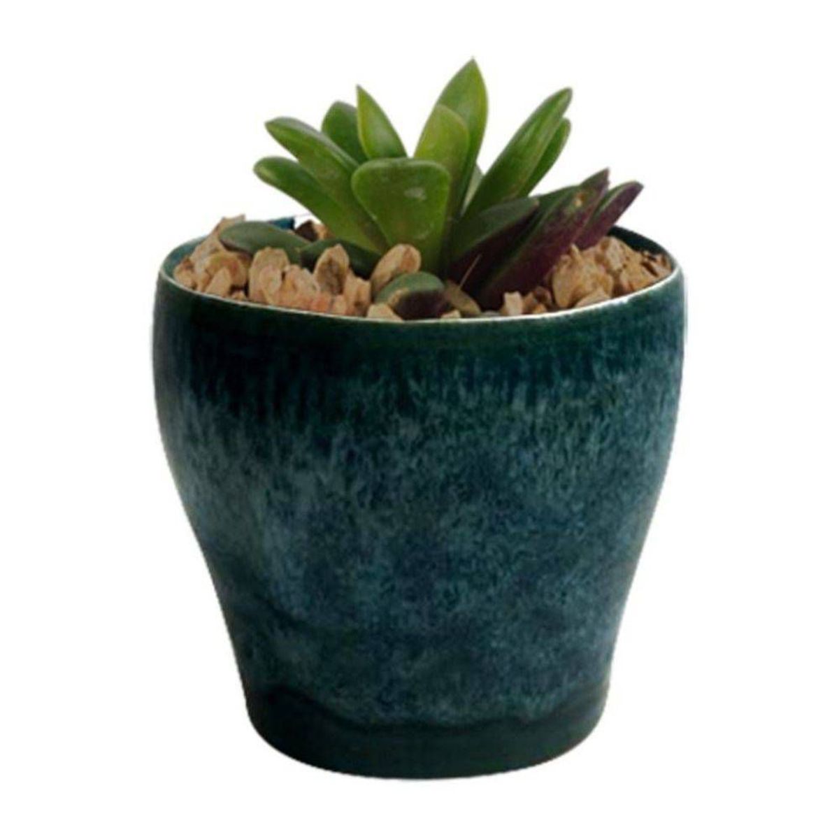 Cachepot Ceramica Cone Bottom Pequeno 10x10x10cm Azul, marca Urban - Foto Principal