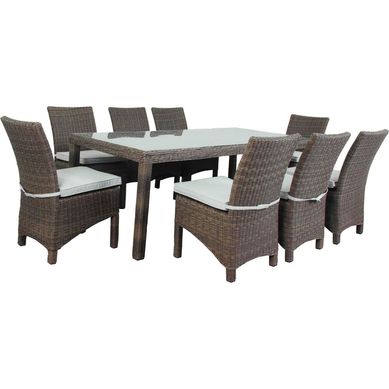 Conjunto de Mesa para Jantar Deli 9 Peas Marrom Just Home Collection
