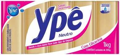 Sabo Glicerinado em Barra Neutro 1kg 5 Unidades