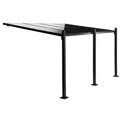 Gazebo Lateral com Pilares Marrom