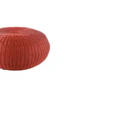 Puff De Ratan 60cm Vermelho