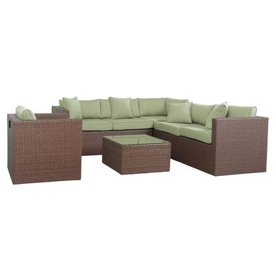 Conjunto Saigon 5 Peas Verde e Marrom