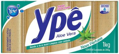 Sabo Glicerinado em Barra Aloe Vera 1kg 5 Unidades