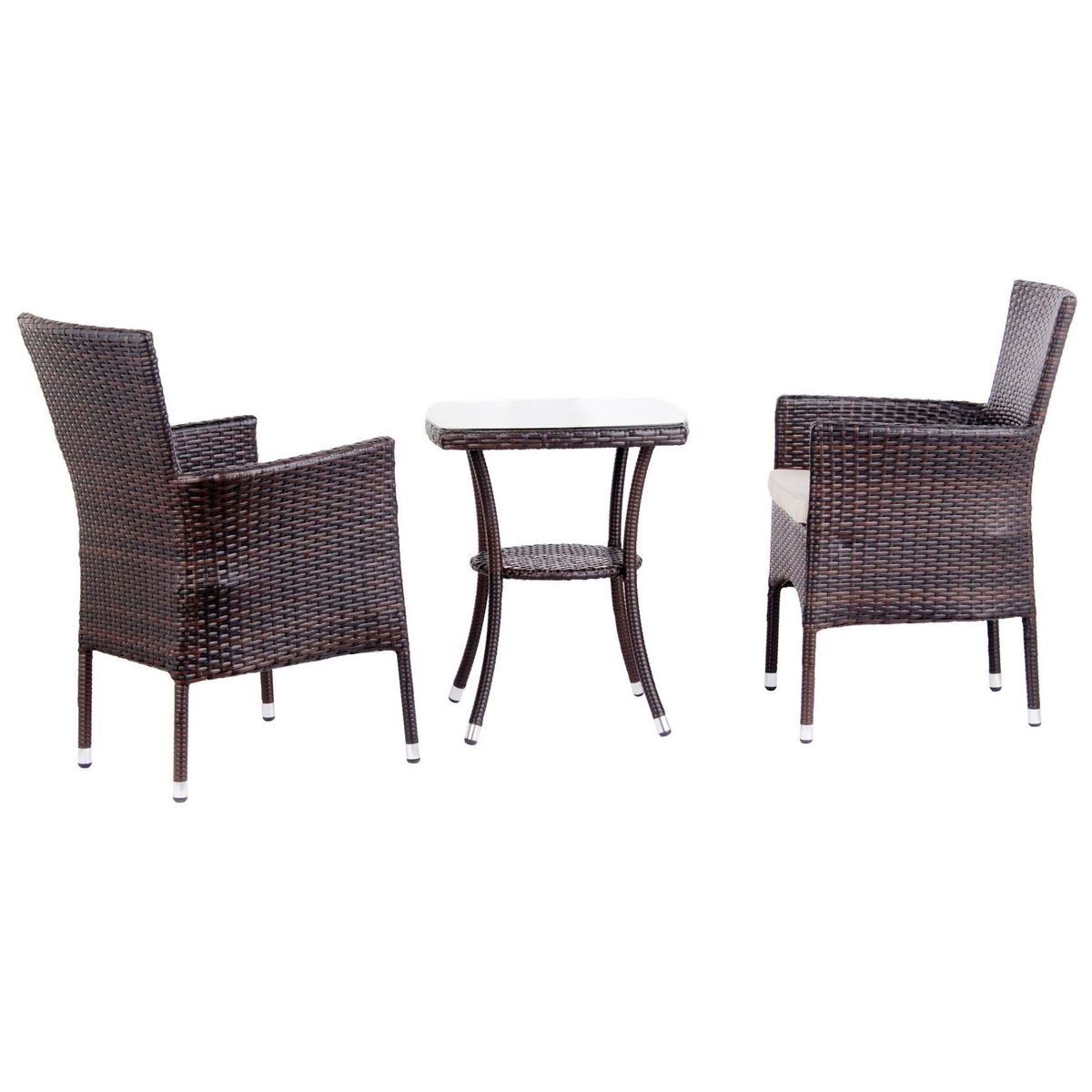 Conjunto de Varanda 3 Peças em Rattan Sintético Sidney Café Just Home Collection, marca Just Home Collection - Foto 2
