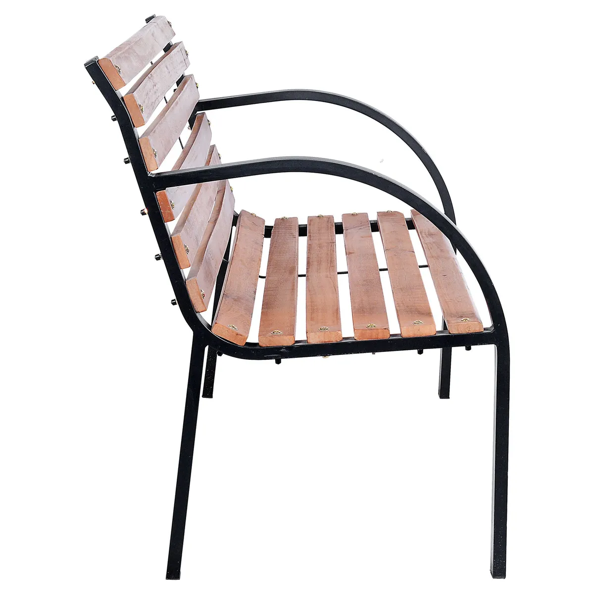 Banco para Jardim Slat 1,22m Marrom, marca Just Home Collection - Foto 2