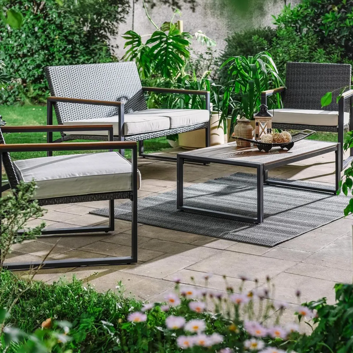 Conjunto Portugal 4 Peças Marrom Just Home Collection, marca Just Home Collection - Foto Principal