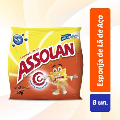 Esponja de L de Ao Assolan 8 Unidades