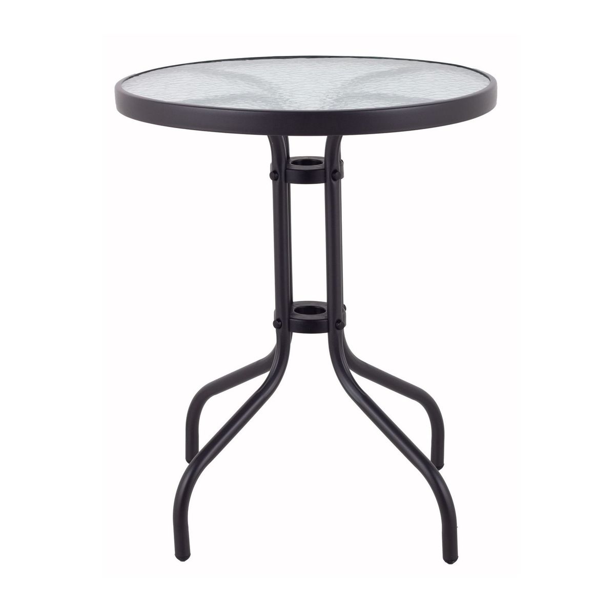 Mesa Redonda com Vidro Temperado 60x70cm Preto, marca Just Home Collection - Foto 2