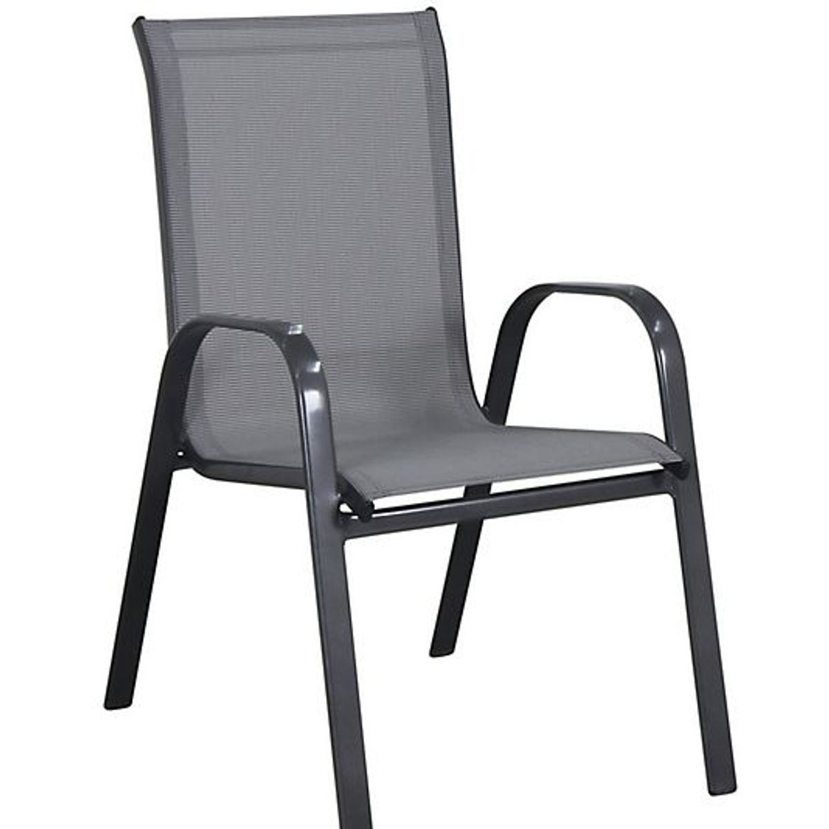 Cadeira Sling Empilhável Textileno Cinza Just Home Collection, marca Just Home Collection - Foto 2