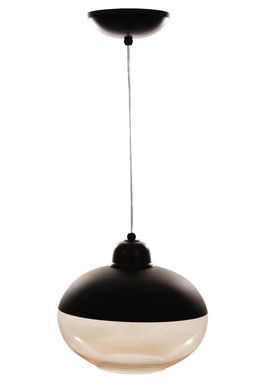 Pendente B/1 Columbus Vidro Degrade 110/220V Preto