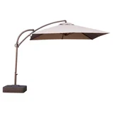 Ombrelone Lateral 2,7m com Base Taupe