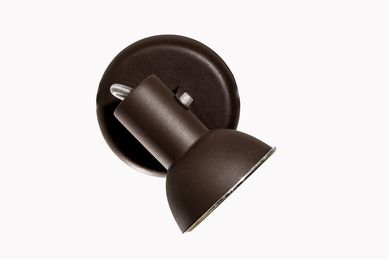 Spot de Sobrepor 1 Lmpada Boca Alumnio Difusor Anodizado Bivolt Tabaco