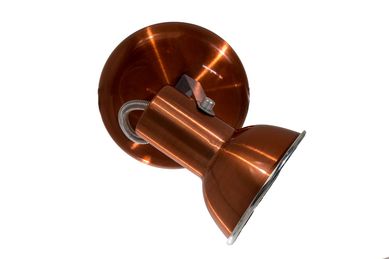 Spot de Sobrepor 1 Lmpada Boca Alumnio Difusor Anodizado Bivolt Tabaco