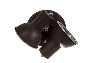 Spot de Sobrepor 2 Lmpadas Boca Alumnio Difusor Anodizado Bivolt Tabaco