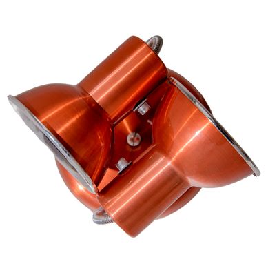 Spot de Sobrepor 2 Lmpadas Boca Alumnio Difusor Anodizado Bivolt Cobre  