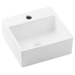 Cuba de Apoio com Mesa Quadrada Branca 41x41cm Basic Q1 Roca
