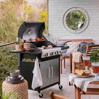 Churrasqueira à Gás 2 Queimadores 1 Bandeja e 1 Queimador Lateral