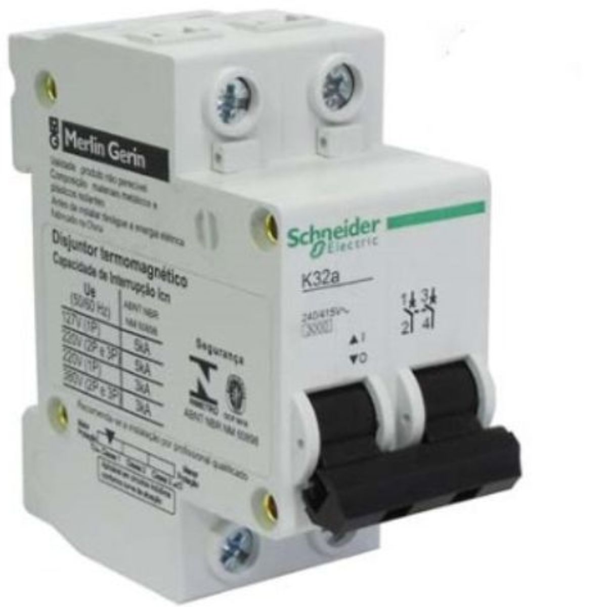 Disjuntor 2P 16A B K32A2B16 Schneider, marca  - Foto Principal