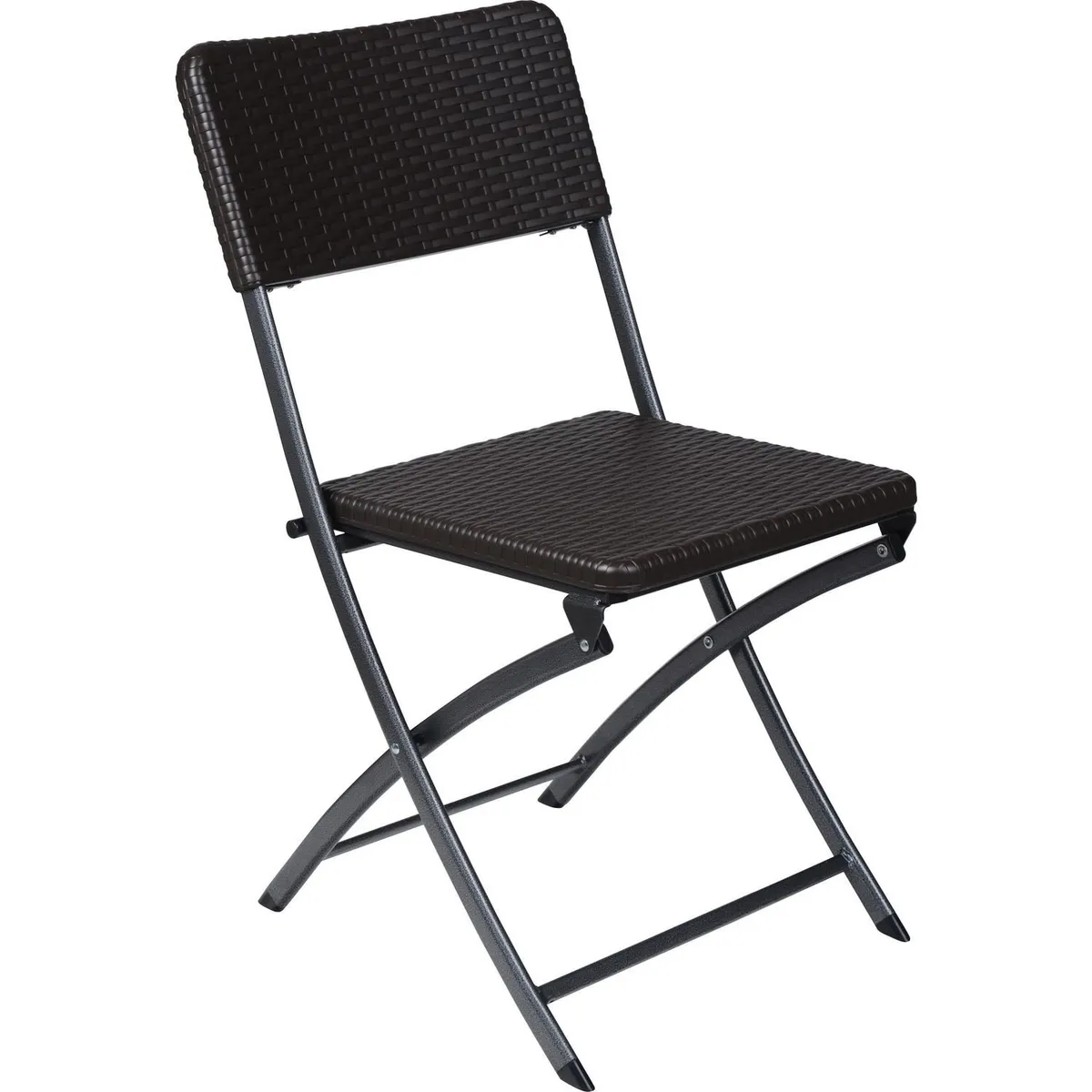 Cadeira Dobrável Estampa Rattan Marrom, marca Klimber - Foto Principal