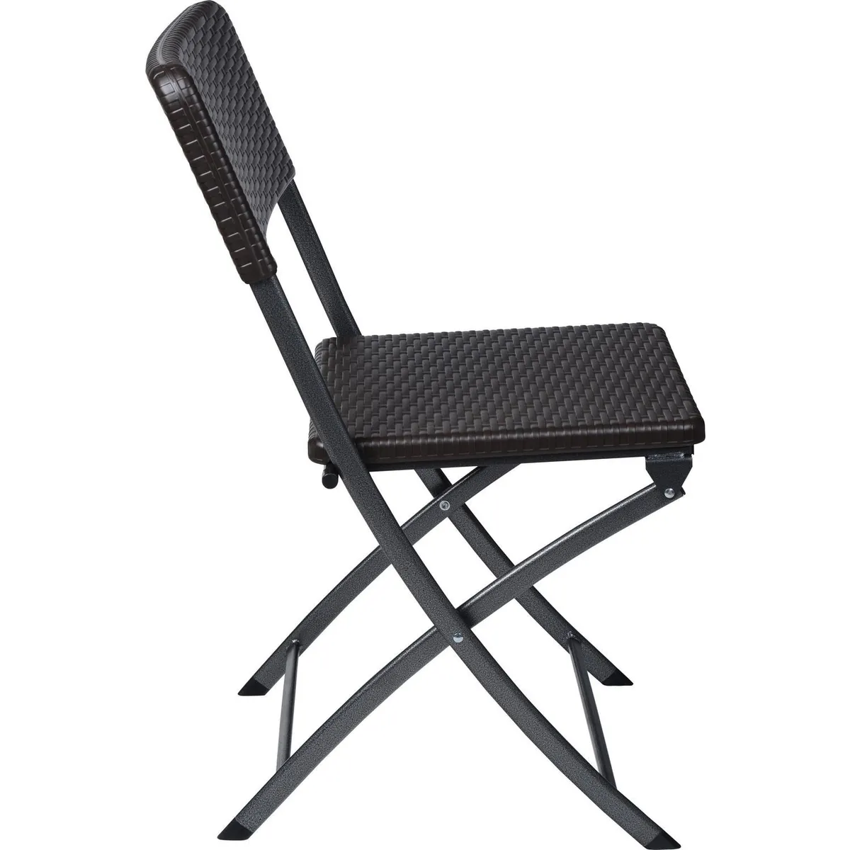 Cadeira Dobrável Estampa Rattan Marrom, marca Klimber - Foto 2