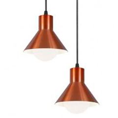 Pendente Pequim 2 Lâmpadas Bivolt Cobre