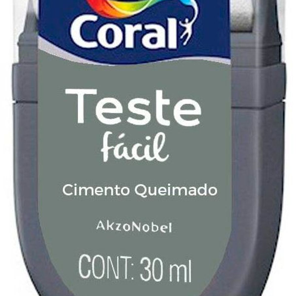 Tinta Acrílica Teste Fácil 30ml Cimento Queimado, marca Coral - Foto Principal