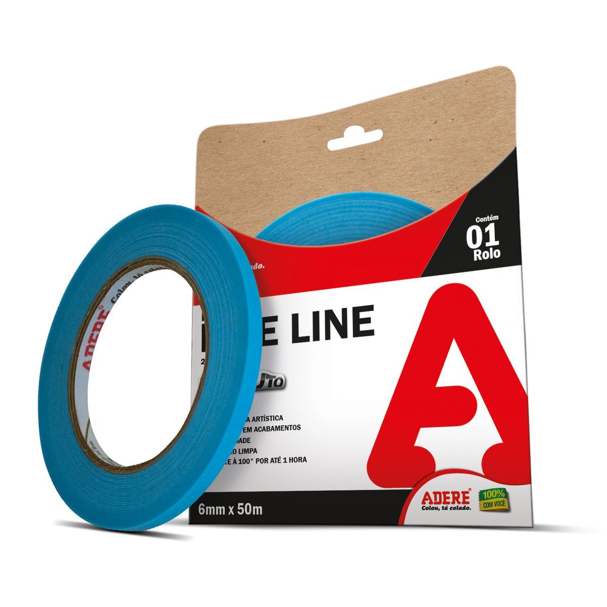 Fita Pintura Automotiva Fine Line 6x50m Azul Adere, marca Adere - Foto Principal
