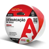 Fita Demarcacao de Solo 50mmx30m Vermelho Branco