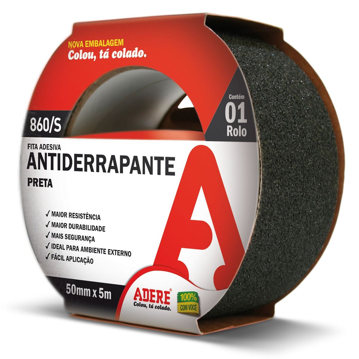 Fita Antiderrapante 50mmx5m Preto, marca Adere - Foto Principal