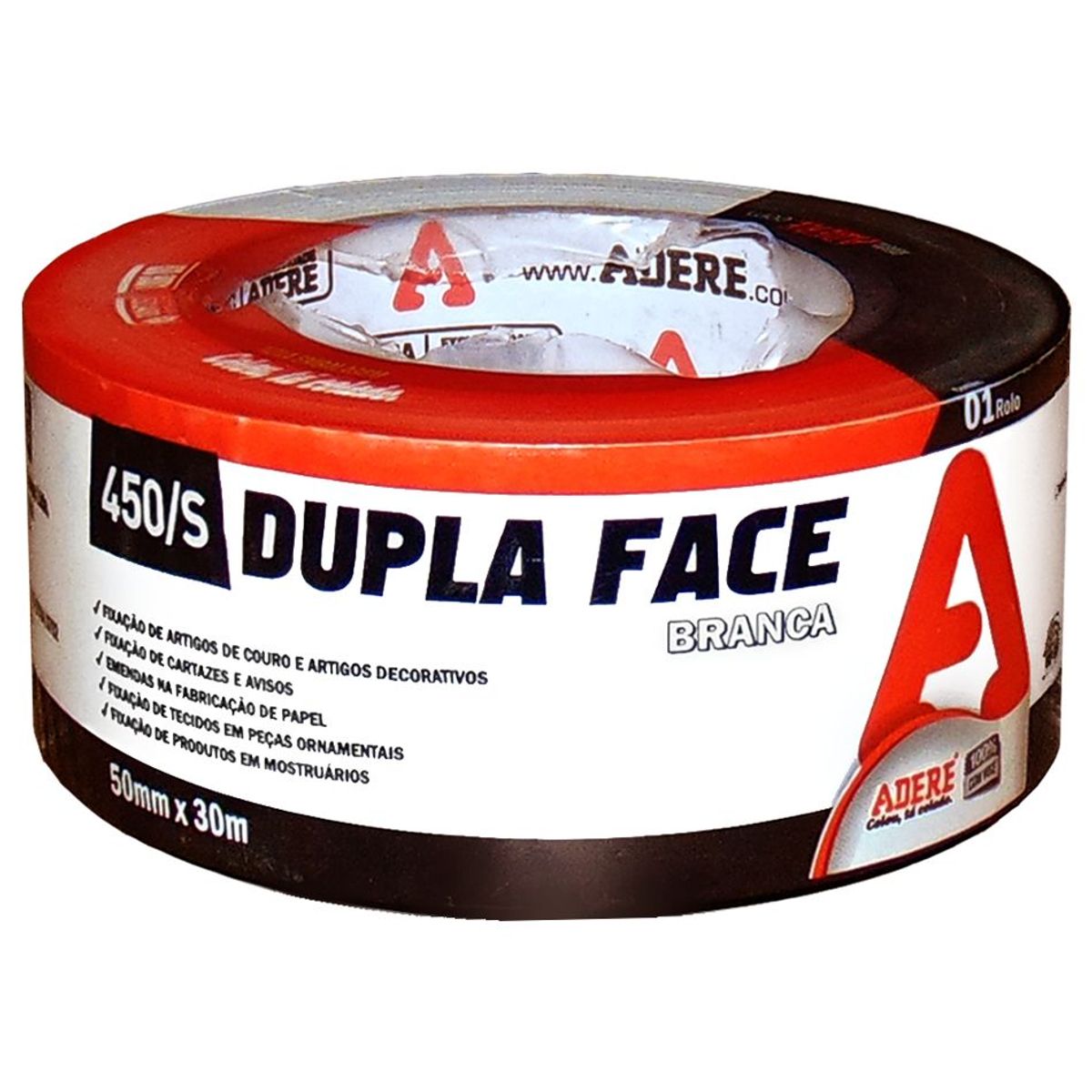 Fita Dupla Face Papel 50mmx30m Branco, marca Adere - Foto Principal
