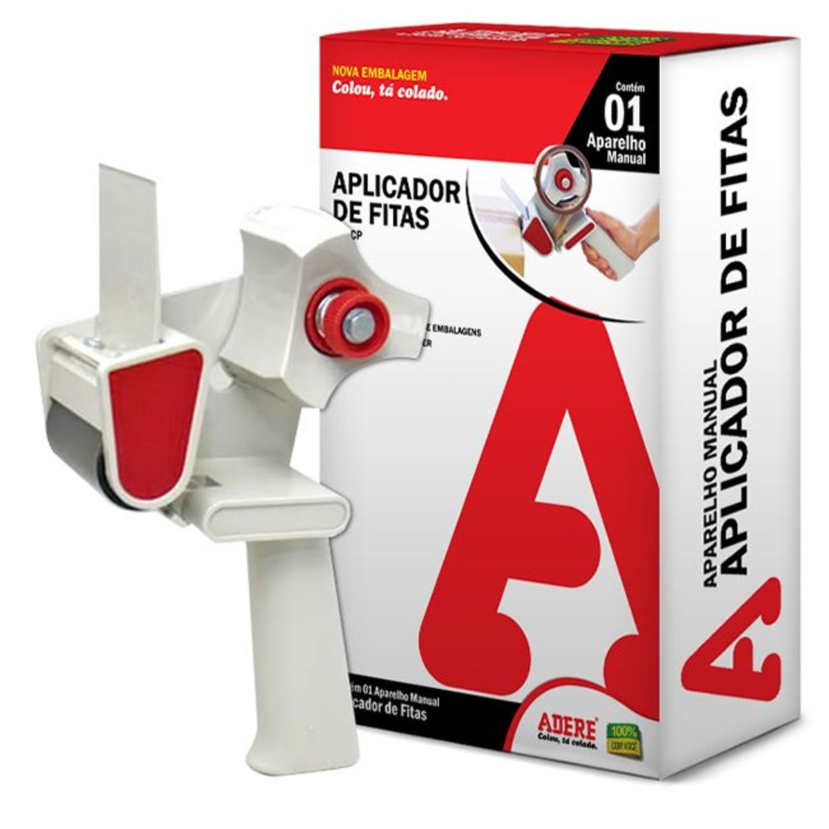 Aplicador de Fitas Adesivas Cinza, marca Adere - Foto Principal