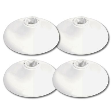 Kit com 4 Plafon Economic E27 60W Bivolt Branco