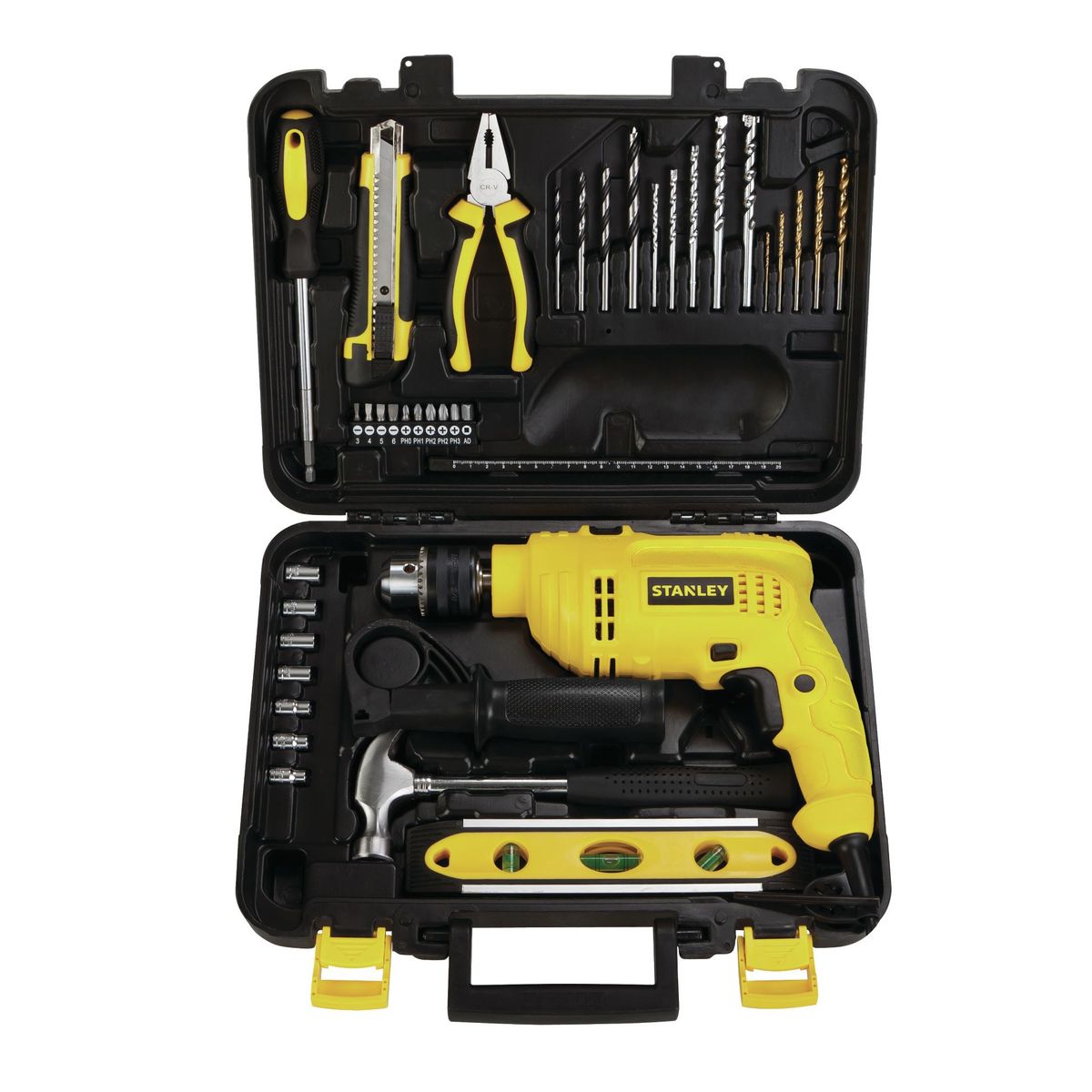 Kit Furadeira Impacto 600W 1/2 60 Peças 220V, marca Stanley - Foto 2