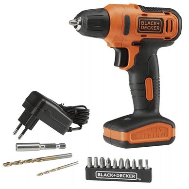 Parafusadeira/Furadeira a Bateria LD12S-BR 12V 1,5A Lition+13 Acessrios e Carregador Bivolt Black