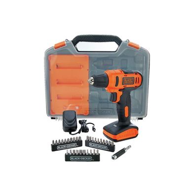 Parafusadeira e Furadeira a Bateria 12V 15A Litio Reversvel com 31 Acessrios Bivolt Black+Decker