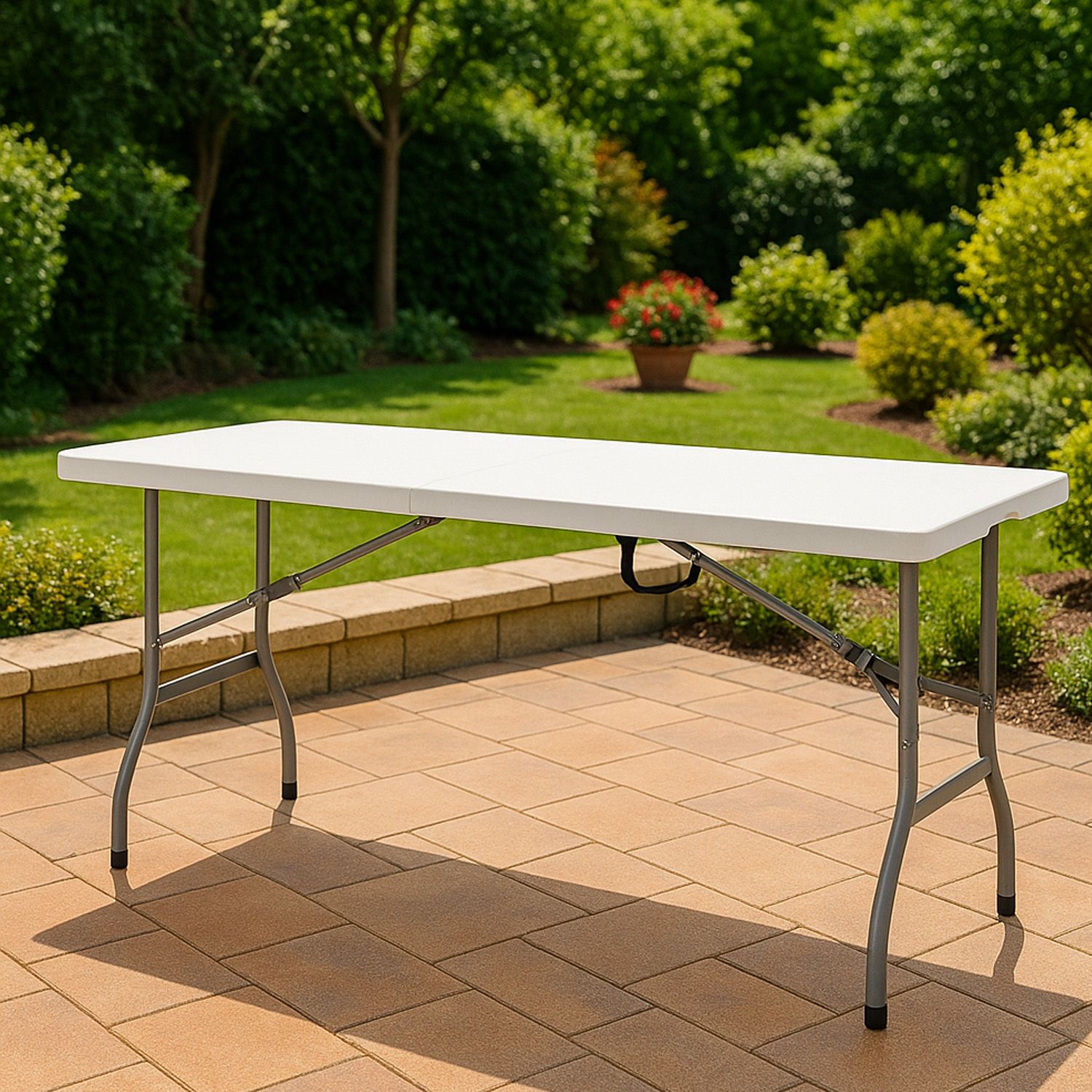 Mesa Dobrável Tipo Maleta 150cm Branco Klimber | Sodimac