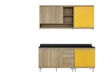 Cozinha Tampo Argila 51,5x231,5cm Amarelo