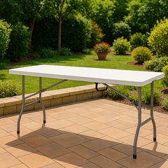 Mesa Dobrável Tipo Maleta 244cm Branco