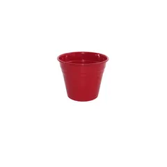 Vaso para Plantas em Alumínio Vermelho p 11x9cm