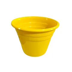 Vaso para Plantas em Alumínio Amarelo p 11x9cm