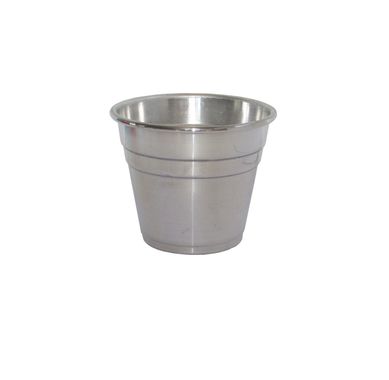 Vaso Aluminio Natural M 14x11cm Prata