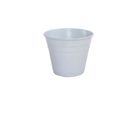 Vaso para Plantas em Alumínio Branco m  14x11cm