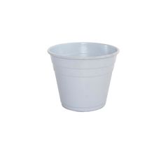 Vaso para Plantas em Alumínio Branco m  14x11cm